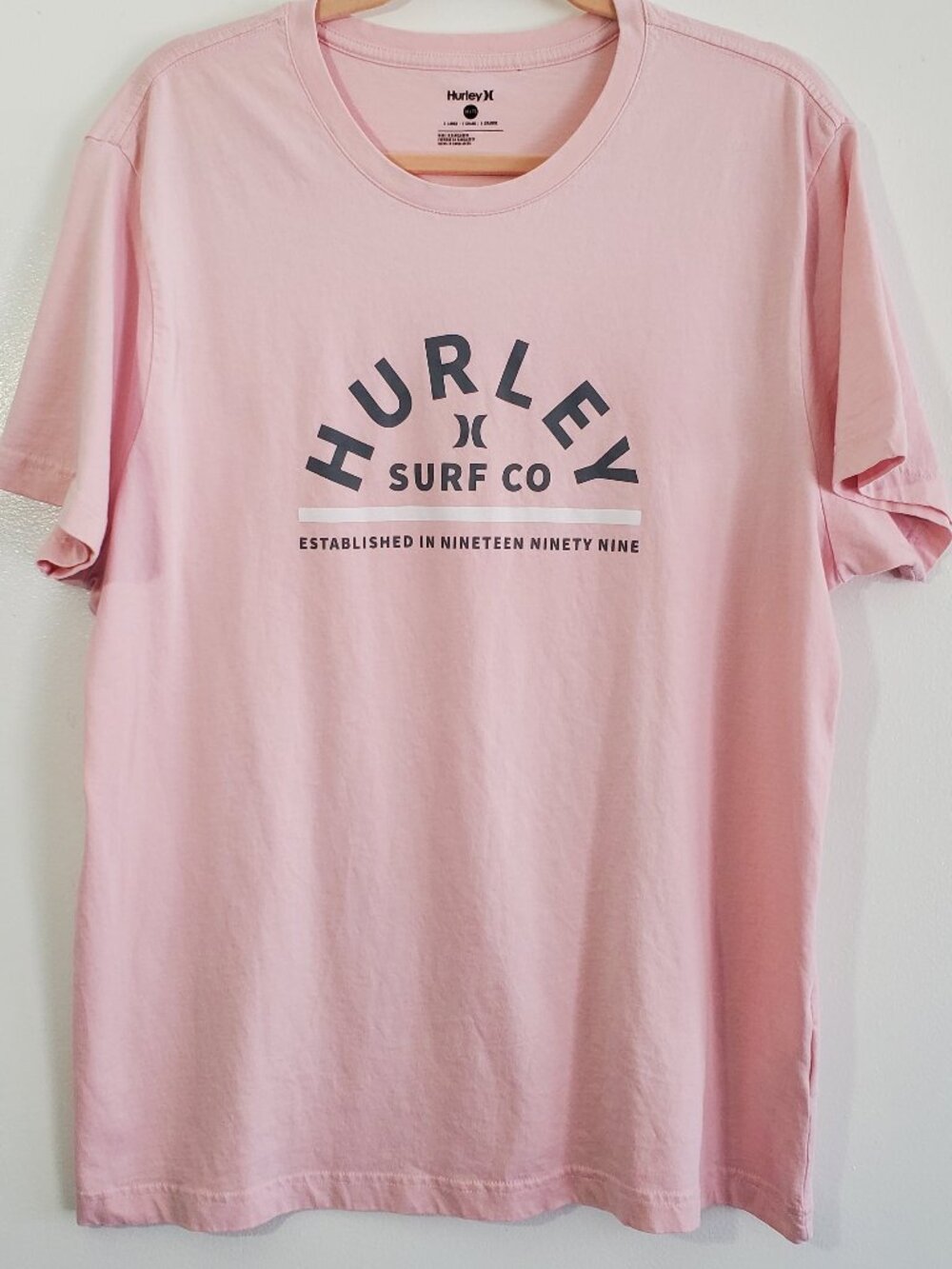 Womens Hurley Surf Co Pink Graphic Tee T-Shirt Size XL